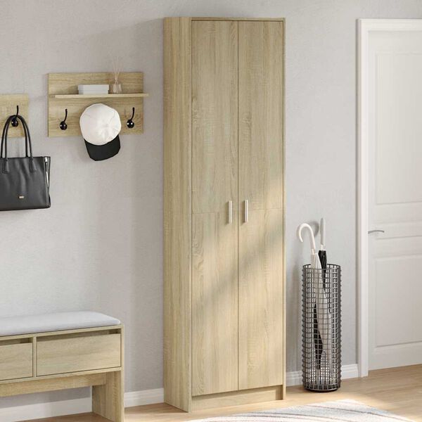 vidaXL Garderobenschrank Sonoma-Eiche 55x25x189 cm Holzwerkstoff