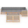 vidaXL 8-tlg. Garten-Lounge-Set mit Kissen Massivholz Kiefer