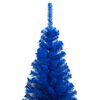 vidaXL K&uuml;nstlicher Weihnachtsbaum Beleuchtung & Kugeln Blau 150 cm