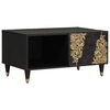 vidaXL Couchtisch Schwarz 80 x 50 x 40 cm Massivholz Mango