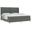 vidaXL Boxspringbett mit Matratze Dunkelgrau 200 x 200 cm Stoff