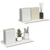 vidaXL Schwebendes Regal 2 pcs Wei&szlig; 40 x 18 x 2,5 cm Stahl