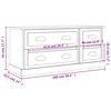 vidaXL TV-Schrank Schwarz 100x35,5x45 cm Holzwerkstoff
