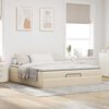 vidaXL Ottoman-Bett mit Matratze Creme 180x200 cm Stoff