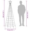 vidaXL LED-Weihnachtsbaum mit Erdspießen 220 LEDs Warmweiß 180 cm
