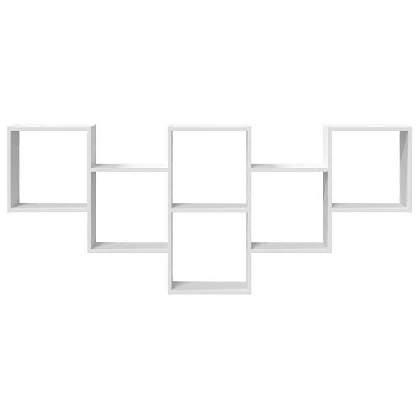 vidaXL Wandregal Wei&szlig; 159x18x66 cm Holzwerkstoff