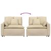 vidaXL Modulares Sofa Endmodul mit Armlehne Kissen Creme 100 cm