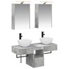 vidaXL Badezimmerschrank-Set 5 stk. Betongrau Holzwerkstoff