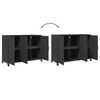 vidaXL Sideboard Schwarz 100,5x39x72 cm Stahl