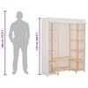 vidaXL Kleiderschrank Wei&szlig; 135 x 40 x 170 cm Stoff