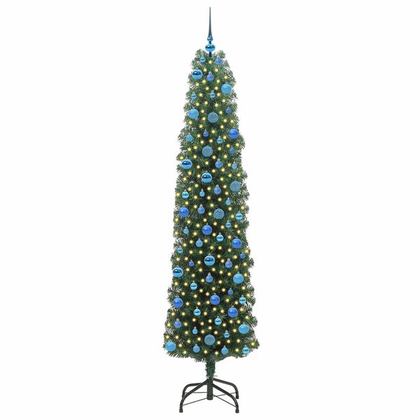 vidaXL K&uuml;nstlicher Weihnachtsbaum mit 300 LEDs mit St&auml;nder Gr&uuml;n 240 cm