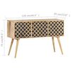 vidaXL Sideboard 118x35x75 cm Massivholz Mango