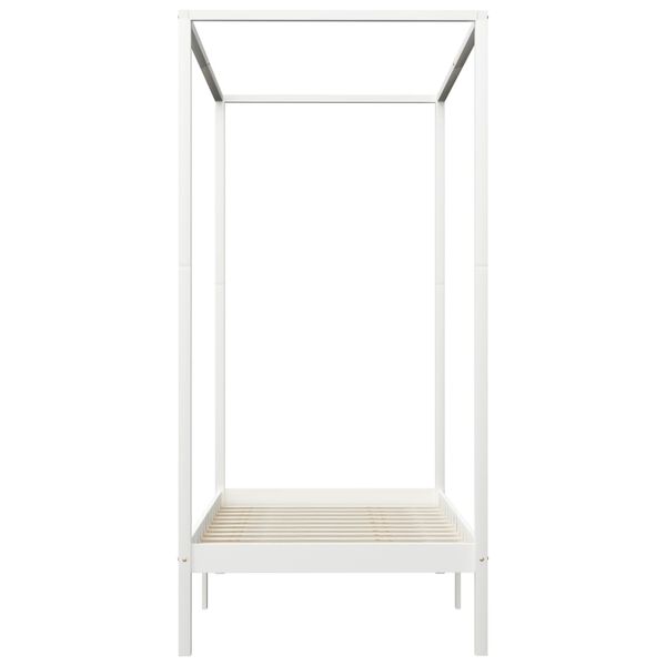 vidaXL Himmelbett-Gestell 2 Schubladen Wei&szlig; Kiefernholz 100x200cm