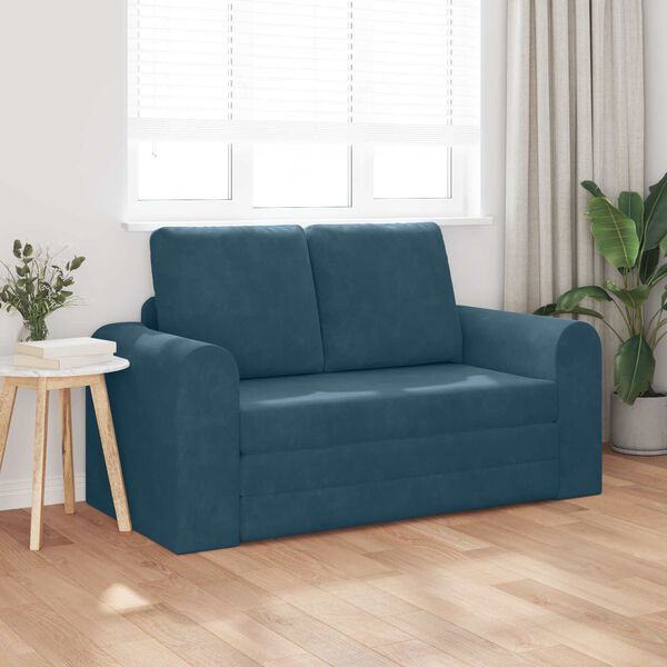 vidaXL Schlafsofa 60cm Blau Samt