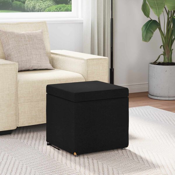 vidaXL Hocker Schwarz 41 x 41 x 40 cm Stoff und Pressholz