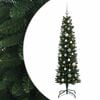 vidaXL K&uuml;nstlicher schmaler Weihnachtsbaum mit Weihnachtskugel 120 cm