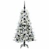 vidaXL Künstlicher klappbarer Weihnachtsbaum Grün 120 cm PE und PVC