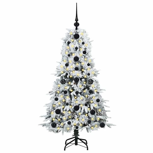 vidaXL Künstlicher klappbarer Weihnachtsbaum Grün 120 cm PE und PVC