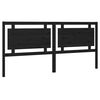 vidaXL Kopfteil Schwarz 205,5x4x100 cm Massivholz Kiefer