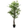 vidaXL Ficusbaum K&uuml;nstlich 1260 Bl&auml;tter 200 cm Gr&uuml;n