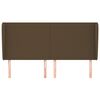 vidaXL Kopfteil mit Ohren Dunkelbraun 163x23x118/128 cm Stoff