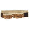 vidaXL Outdoor-Sofagarnitur 7 Stk. Natur und Beige
