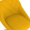 vidaXL Esszimmerst&uuml;hle 4 Stk. Drehbar Gelb Samt