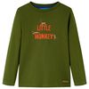 vidaXL Kinder-Langarmshirt Dunkles Khaki 104