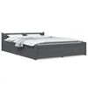 vidaXL Bett mit Schubladen Grau 120x200 cm