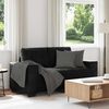 vidaXL Zweisitzer-Sofa Schwarz 160x77x82 cm Samt