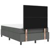 vidaXL Boxspringbett mit Matratze Dunkelgrau 120 x 190 cm Stoff