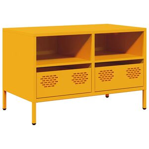 vidaXL TV-Schrank Senfgelb 68x39x43,5 cm Kaltgewalzter Stahl