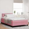 vidaXL Boxspringbett mit Matratze mit Kopfteil Rosa 120 x 200 cm Samt