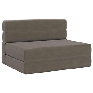 vidaXL Klappsofa Bett Hellgrau 70 x 80 x 60 cm Stoff