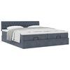 vidaXL Ottoman-Bett mit Matratzen Dunkelgrau 160x200 cm Samt