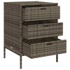 vidaXL Gartenschrank Grau 55x59x80 cm Poly Rattan