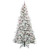 vidaXL K&uuml;nstlicher klappbarer Weihnachtsbaum Wei&szlig; 240 cm PE und PVC