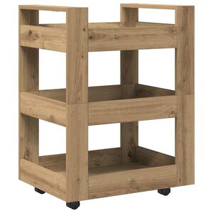 vidaXL K&uuml;chentrolley Artisan-Eiche 60 x 45 x 80 cm Holzwerkstoff