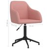 vidaXL Esszimmerst&uuml;hle 6 Stk. Drehbar Rosa Samt