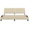 vidaXL Bettgestell ohne Matratze "Hanko" Creme 180x200 cm Stoff