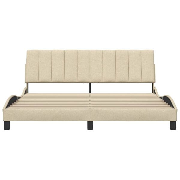 vidaXL Bettgestell ohne Matratze "Hanko" Creme 180x200 cm Stoff