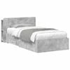 vidaXL Bettgestell mit Stauraum Betongrau 75 x 190 cm Holzwerkstoff