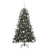 vidaXL K&uuml;nstlicher Weihnachtsbaum Gr&uuml;n 150 cm PVC, Plastik und Stahl