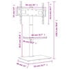 vidaXL TV-Eckständer mit 2 Ablagen für 32-65 Zoll Schwarz
