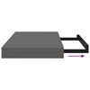 vidaXL Schwebendes Wandregal Hochglanz-Grau 40x23x3,8 cm MDF