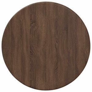 vidaXL Tischplatte &Oslash; 30 x 1,5 cm Rund Holzwerkstoff Braun Eichen-Optik