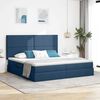 vidaXL Bett mit Stauraum und LED mit LED Blau 200 x 200 cm Polyester
