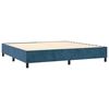 vidaXL Boxspringbett mit Matratze & LED Dunkelblau 200x200 cm Samt