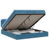 vidaXL Ottoman-Bett mit Matratze und LED Dunkelblau 140 x 190 cm Samt