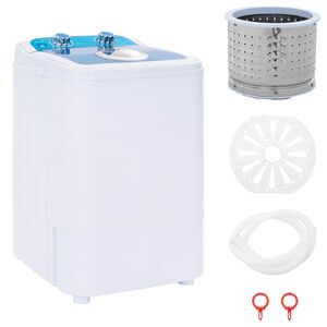 vidaXL Mini-Waschmaschine mit Einzelwanne 4,6 kg Blau und Wei&szlig;